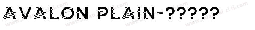 Avalon Plain字体转换